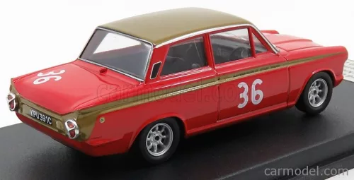 FORD ENGLAND  LOTUS CORTINA N 36 SNETTERTON 1966 J.STEWART  RED GOLD
