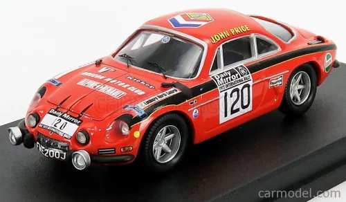 RENAULT  A110 ALPINE N 120 RALLY RAC LOMBARD 1972 J.PRICE - M.TURNER  ORANGE BLACK