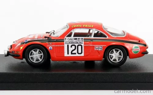 RENAULT  A110 ALPINE N 120 RALLY RAC LOMBARD 1972 J.PRICE - M.TURNER  ORANGE BLACK