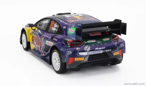 FORD ENGLAND  PUMA RALLY1 RED BULL TEAM FORD WORLD RALLY M-SPORT N 19 WINNER RALLY MONTECARLO 2022 S.LOEB - I.GALMICHE  PURPLE YELLOW BLACK
