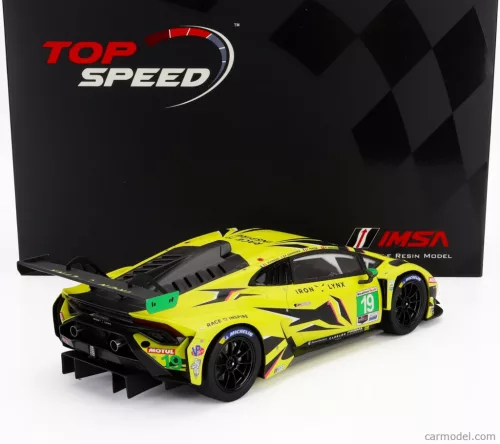LAMBORGHINI  HURACAN GT3 EVO2 TEAM IRON LYNX N 19 IMSA 24h DAYTONA 2023 C.SCHIAVONI - R.INEICHEN - F.PERERA - R.GIAMMARIA  YELLOW