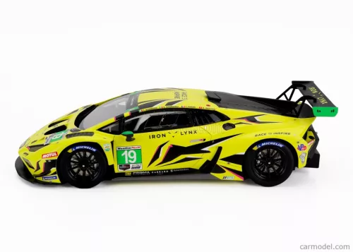 LAMBORGHINI  HURACAN GT3 EVO2 TEAM IRON LYNX N 19 IMSA 24h DAYTONA 2023 C.SCHIAVONI - R.INEICHEN - F.PERERA - R.GIAMMARIA  YELLOW