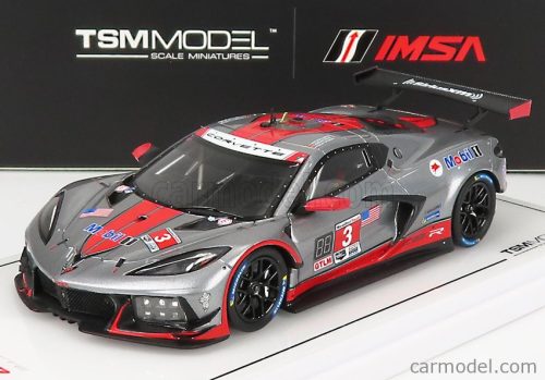 CHEVROLET  C8.R 5.5L V8 TEAM CORVETTE RACING N 3 12h SEBRING 2021 A.GARCIA - J.TAYLOR - N.CATSBURG  GREY RED