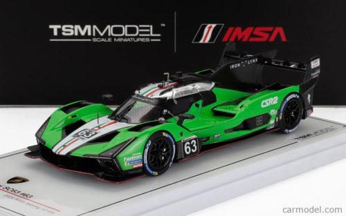 LAMBORGHINI  SC63 3.8L V8 TURBO TEAM LAMBORGHINI IRON LYNX N 63 12h SEBRING 2024 MATTEO CAIROLI - ANDREA CALDARELLI - ROMAIN GROSJEAN  GREEN WHITE BLACK