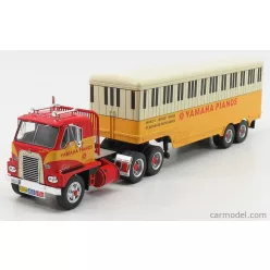   INTERNATIONAL  DCOF-405 TRUCK 3-ASSI YAMAHA PIANOS 1959  RED YELLOW WHITE