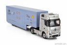 MERCEDES BENZ  ACTROS MP4 1851 BIGSPACE TRUCK - CAR TRANSPORTER TEAM HYUNDAI TEAM SHELL MOBIS WRT RALLY 2024  LIGHT BLUE WHITE