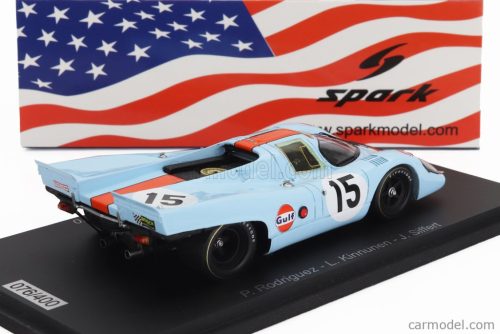 PORSCHE  917K TEAM JOHN WYER AUTOMOTIVE ENGINEERING LTD. GULF N 15 12h SEBRING 1970 JO SIFFERT - PEDRO RODRIGUEZ - LEO KINNUNEN  LIGHT BLUE ORANGE