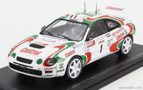 TOYOTA  CELICA GT-FOUR ST205 TEAM CASTROL N 1 WINNER RALLY TOUR DE CORSE 1995 DIDIER AURIOL - DENIS GIRAUDET  WHITE RED GREEN