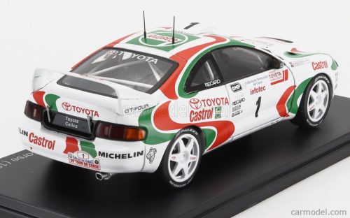 TOYOTA  CELICA GT-FOUR ST205 TEAM CASTROL N 1 WINNER RALLY TOUR DE CORSE 1995 DIDIER AURIOL - DENIS GIRAUDET  WHITE RED GREEN