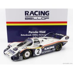   PORSCHE  956K TEAM PORSCHE RACING N 2 1000km NURBURGRING RECORD LAP NORDSCHLEIFE 6:11,13 min 1983 STEFAN BELLOF - DEREK BELL  WHITE BLUE