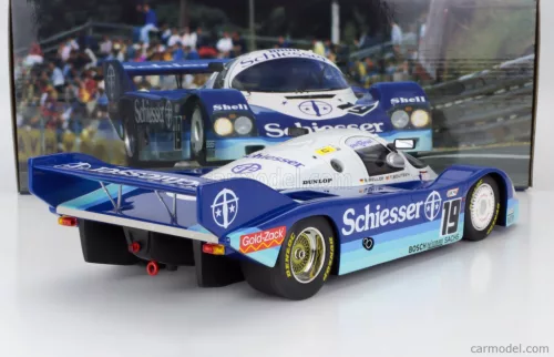 PORSCHE  956B 2.6L TURBO TEAM BRUN MOTORSPORT N 19 1000km SPA 1985 STEFAN BELLOF - THIERRY BOUTSEN  2 TONE BLUE WHITE