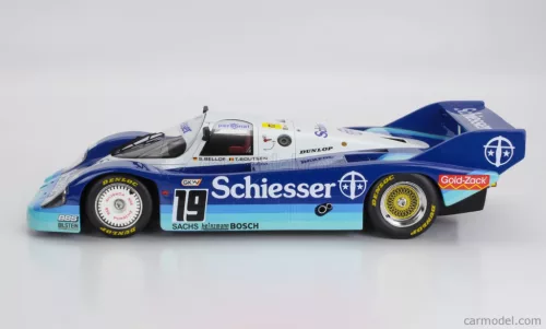 PORSCHE  956B 2.6L TURBO TEAM BRUN MOTORSPORT N 19 1000km SPA 1985 STEFAN BELLOF - THIERRY BOUTSEN  2 TONE BLUE WHITE