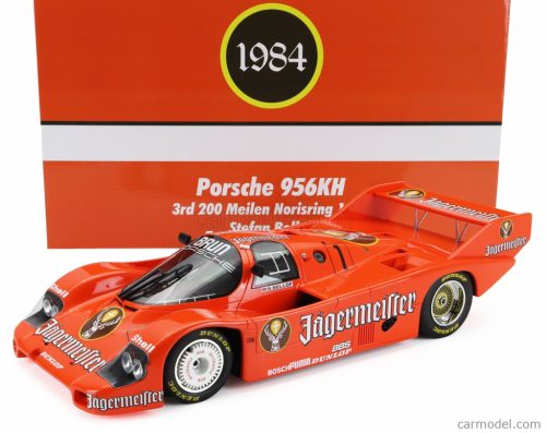 PORSCHE  956B JAGERMEISTER TEAM BRUN MOTORSPORT N 1 3rd 200 MILES NORISRING 1984 STEFAN BELLOF  ORANGE