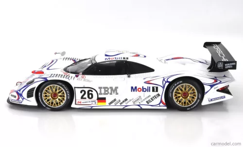 PORSCHE  911 GT1-98 3.2L TURBO TEAM PORSCHE AG MOBIL-1 N 26 WINNER 24h LE MANS 1998 ALLAN McNISH - LAURENT AIELLO - STEPHANE ORTELLI  WHITE BLUE RED