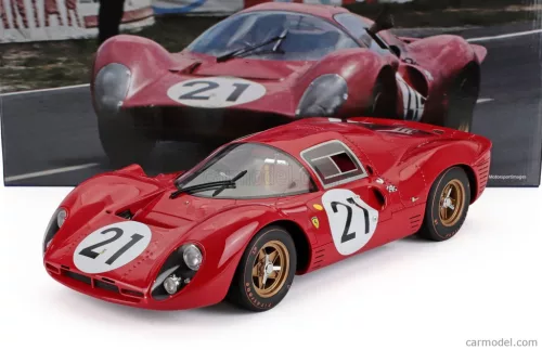 FERRARI  330P4 BERLINETTA 4.0L V12 TEAM SPA FERRARI SEFAC N 21 2nd 24h LE MANS 1967 LUDOVICO SCARFIOTTI - MIKE PARKES  RED