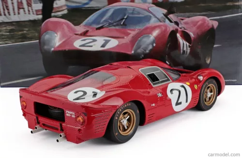 FERRARI  330P4 BERLINETTA 4.0L V12 TEAM SPA FERRARI SEFAC N 21 2nd 24h LE MANS 1967 LUDOVICO SCARFIOTTI - MIKE PARKES  RED
