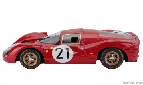 FERRARI  330P4 BERLINETTA 4.0L V12 TEAM SPA FERRARI SEFAC N 21 2nd 24h LE MANS 1967 LUDOVICO SCARFIOTTI - MIKE PARKES  RED