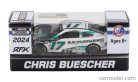 CHEVROLET  CAMARO TEAM JKF N 17 NASCAR CUP SERIES 2024 CHRIS BUESCHER  WHITE BLACK GREEN