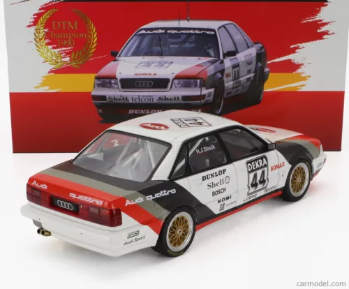 AUDI  QUATTRO V8 TEAM SCHMIDT MOTORSPORT TECHNIK N 44 WINNER DTM SEASON 1990 HANS JOACHIM STUCK  WHITE GREY RED