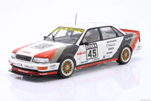 AUDI  V8 QUATTRO TEAM AZR N 45 CHAMPION DTM SEASON 1991 FRANK BIELA  WHITE RED BLACK