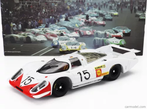 PORSCHE  917LH 4.5L TEAM PORSCHE SYSTEM ENGENEERING N 15 24h LE MANS 1969 HERBERT LINGE - BRIAN REDMAN - RUDI LINS  WHITE RED