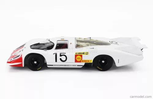 PORSCHE  917LH 4.5L TEAM PORSCHE SYSTEM ENGENEERING N 15 24h LE MANS 1969 HERBERT LINGE - BRIAN REDMAN - RUDI LINS  WHITE RED