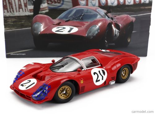 FERRARI  330 P3 4.0L V12 COUPE TEAM FERRARI SEFAC N 21 24h LE MANS 1966 LORENZO BANDINI - JEAN GUICHET  RED