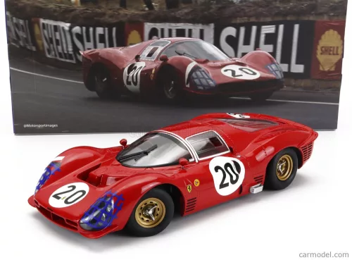 FERRARI  330 P3 4.0L V12 COUPE TEAM FERRARI SEFAC N 20 24h LE MANS 1966 LUDOVICO SCARFIOTTI - MIKE PARKES  RED