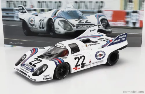 PORSCHE  917K 4.9L TEAM MARTINI RACING N 22 WINNER 24h LE MANS 1971 HELMUT MARKO - GIJS VAN LENNEP  WHITE BLUE