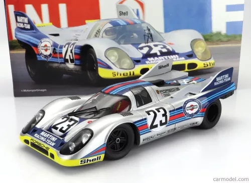 PORSCHE  917K 4.9L TEAM MARTINI RACING N 23 1000km SPA 1971 HELMUT MARKO - GIJS VAN LENNEP  SILVER RED BLUE YELLOW