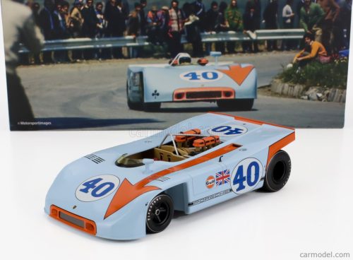 PORSCHE  908/03 TEAM GULF N 40 2nd TARGA FLORIO 1970 PEDRO RODRIGUEZ - LEO KINNUNEN  LIGHT BLUE ORANGE