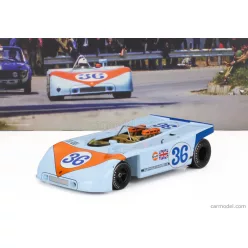   PORSCHE  908/03 SPIDER TEAM JOHN WYER AUTOMOTIVE ENGINEERING GULF N 36 TARGA FLORIO 1970 RICHARD ATTWOOD - BJORN WALDEGAARD  LIGHT BLUE ORANGE