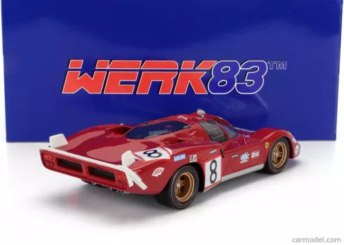 FERRARI  512S 5.0L V12 LONG TAIL TEAM SEFAC SPA FERRARI N 8 24h LE MANS 1970 ARTURO MERZIARIO - CLAY REGAZZONI  RED