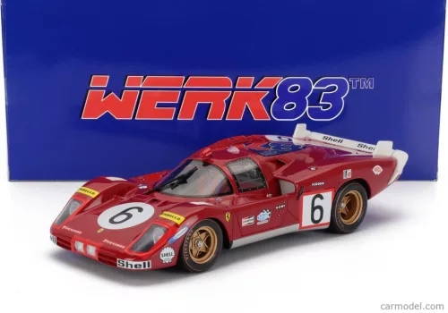FERRARI  512S 5.0L V12 LONG TAIL TEAM SEFAC SPA FERRARI N 6 24h LE MANS 1970 IGNAZIO GIUNTI - NINO VACCARELLA  RED