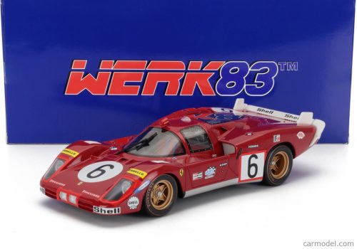 FERRARI  512S 5.0L V12 LONG TAIL TEAM SEFAC SPA FERRARI N 6 24h LE MANS 1970 IGNAZIO GIUNTI - NINO VACCARELLA  RED