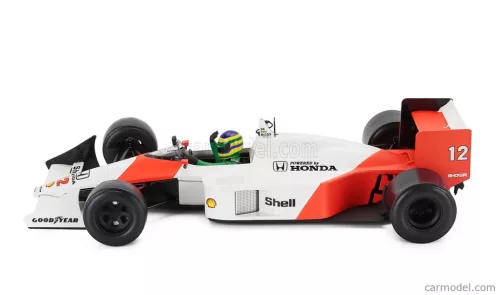 McLAREN  F1  MP4/4 HONDA N 12 (AYRTON SENNA'S CAR) DEMO RUN INTERLAGOS BRAZILIAN GP 2019 BRUNO SENNA  WHITE RED