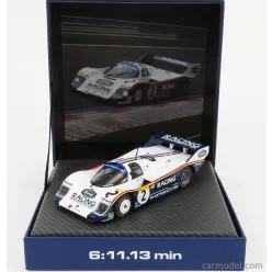   PORSCHE  956K TEAM PORSCHE RACING N 2 1000km NURBURGRING RECORD LAP NORDSCHLEIFE 6:11,13 min 1983 STEFAN BELLOF - DEREK BELL  WHITE BLUE