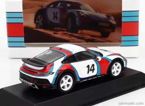 PORSCHE  911 992 DAKAR COUPE N 14 MARTINI RACING LIVERY 2023  WHITE RED BLUE