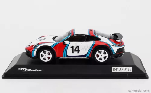 PORSCHE  911 992 DAKAR COUPE N 14 MARTINI RACING LIVERY 2023  WHITE RED BLUE