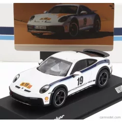   PORSCHE  911 992 COUPE N 19 RALLY DAKAR DESIGN 2022  WHITE BLUE