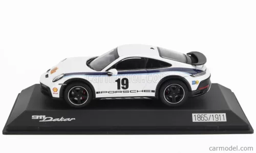 PORSCHE  911 992 COUPE N 19 RALLY DAKAR DESIGN 2022  WHITE BLUE