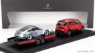 PORSCHE  SET 2X VISION RACING SERVICE VAN + 357 2023 - 75th ANNIVERSARY PORSCHE SPORTS CAR 1948-2023  RED
