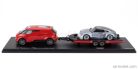 PORSCHE  SET 2X VISION RACING SERVICE VAN + 357 2023 - 75th ANNIVERSARY PORSCHE SPORTS CAR 1948-2023  RED
