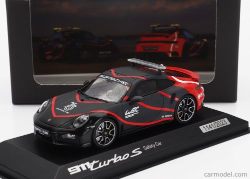 PORSCHE  911 992 TURBO S COUPE SAFETY CAR WEC 2023  BLACK RED