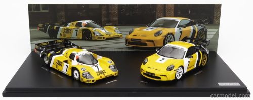 PORSCHE  SET 2X TEAM NEW-MAN JOEST RACING - 956LH N 7 WINNER 24h LE MANS 1985 K.LUDWIG - P.BARILLA - J.WINTER + 911 (992) GT3 N 7 COUPE 2022 PAOLO BARILLA