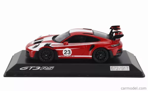 PORSCHE  911 992 GT3 RS N 23 COUPE SALZBURG LIVERY 2023  RED WHITE