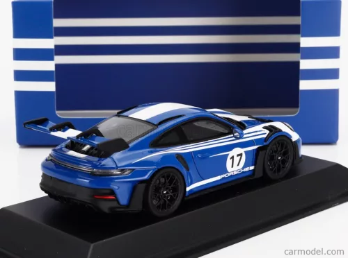 PORSCHE  911 992 GT3 RS N 17 RACING COUPE 2023  BLUE WHITE