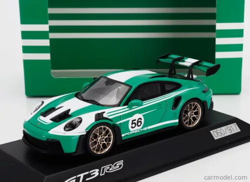 PORSCHE  911 992 GT3 RS N 56 RACING COUPE 2023  GREEN WHITE