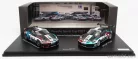 PORSCHE  SET 2X PORSCHE ZENTRUM MANNHEIM 718 CAYMAN GT4 CLUBSPORT TEAM 75 N 20 2021 - 911 991 GT3 CUP TEAM 75 N 21 COUPE 2021  BLACK WHITE BLUE RED
