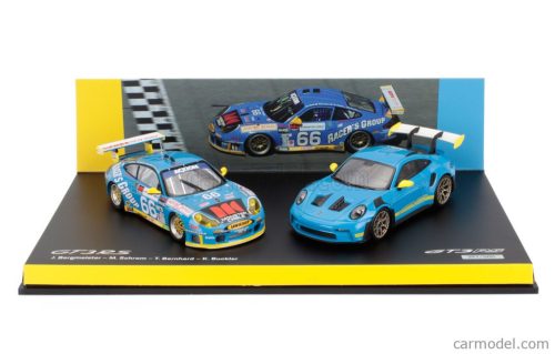 PORSCHE  SET 2X 911 996 GT3 RS N 66 RACING 2002 + 911 992 GT3 RS COUPE 2023  VARIOUS